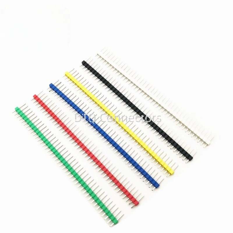 5pcs/lot Color single/double row needle 2.54mm 1 * 40p/2 * 40pin pin header straight needle white/red/Blue/yellow/Green/Black