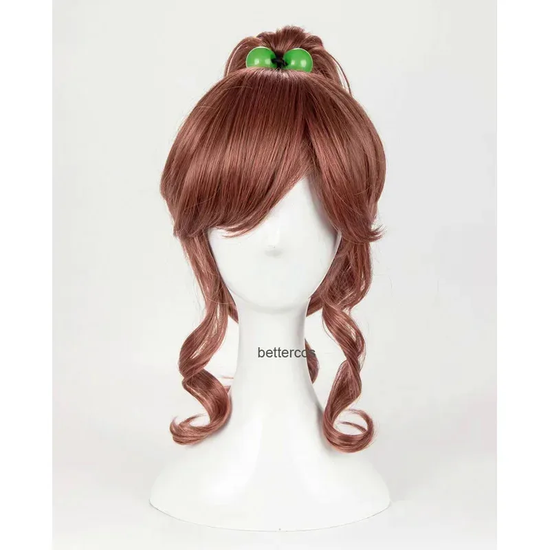 

NewSailor Jupiter Kino Makoto, парики для косплея, короткий коричневый хвост, термостойкие синтетические волосы, парик, шапка, веревка для волос2025