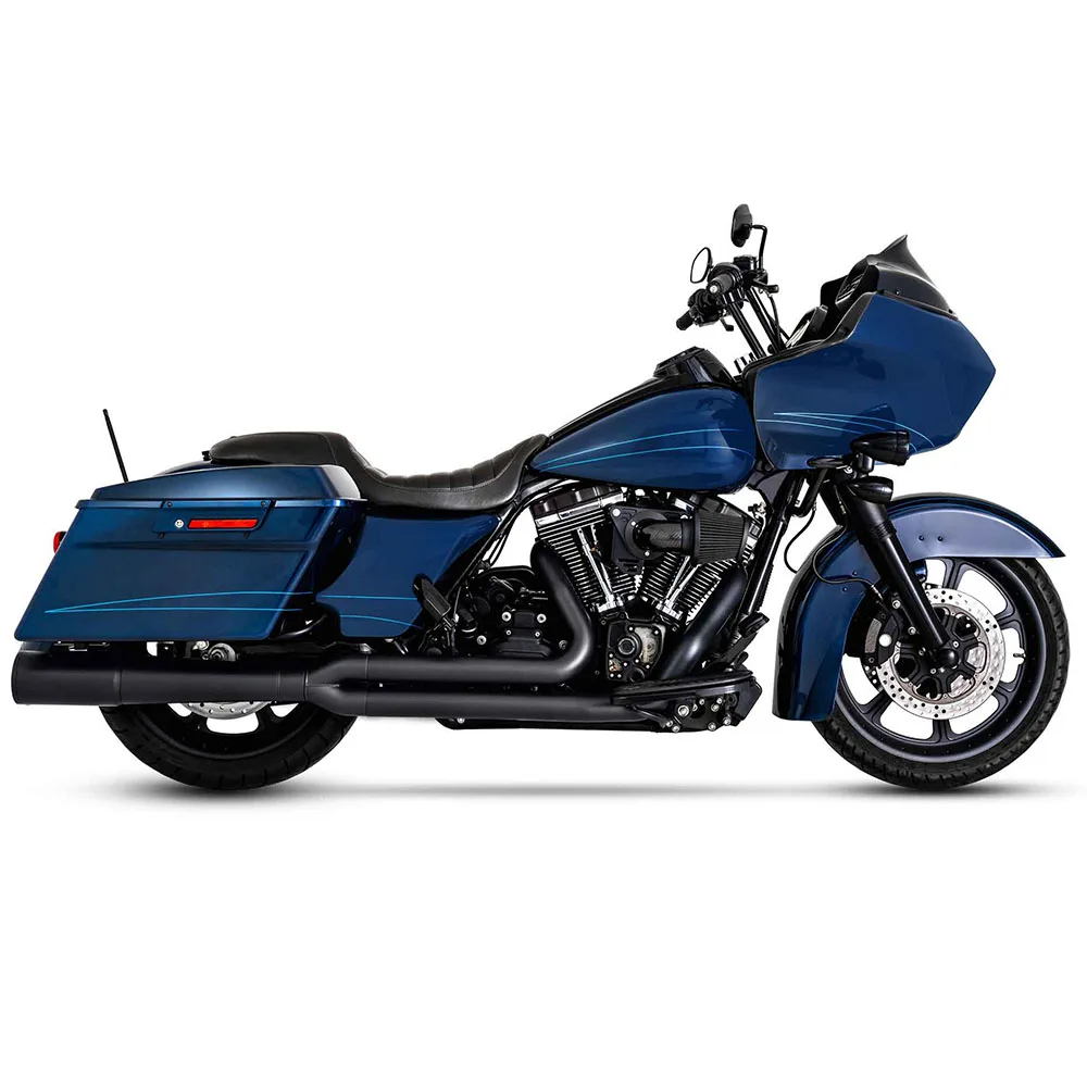 Black Motorcycle Exhaust Muffler Stainless Steel Motorcycle Exhaust System Compatible for 2017-2023 Touring 4
