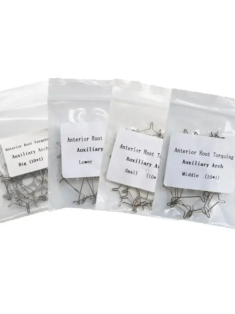 Fil d'arc auxiliaire à cinq ressorts dynamométriques incurvés, orthodontique dentaire, matériaux pour grand, moyen et petit dentiste, 10 pièces/paquet
