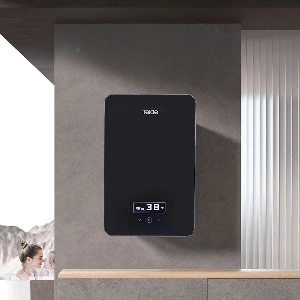 Hot Sale Portable Electric Water Heater High Power Tankless Freestanding Plastic Housing LED Display German English for Home Use