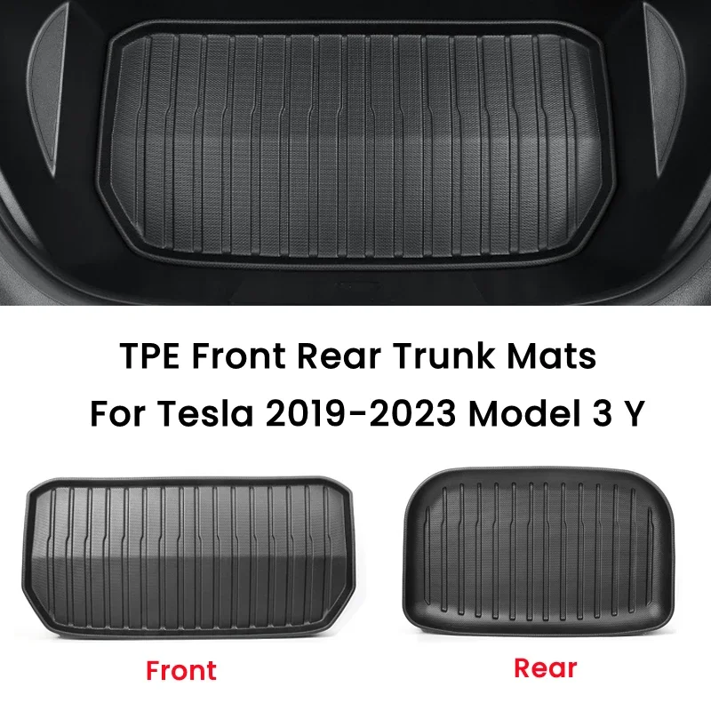 

2024 Upgraded TPE lower storage box mat Protective cover Suitcase tray floor mat for Tesla Model 3 / Y Car accessories