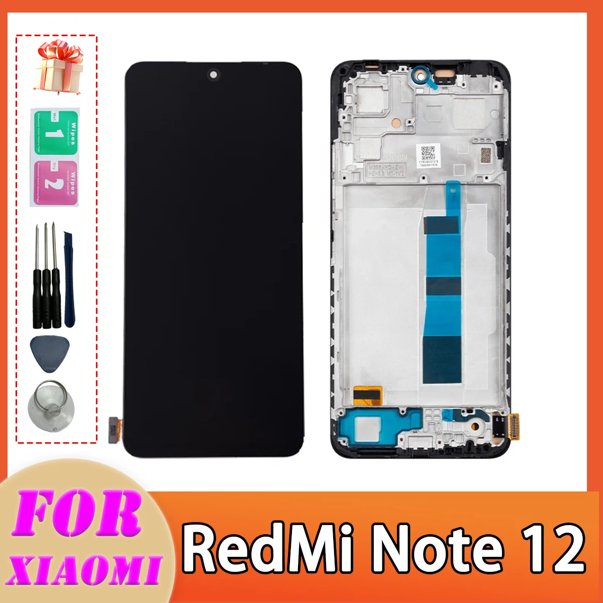 Screen For Xiaomi Redmi Note 12 4G 23021RAAEG 23021RAA2Y Lcd Display Digital Touch Screen With Frame For Redmi Note 12 4G Screen