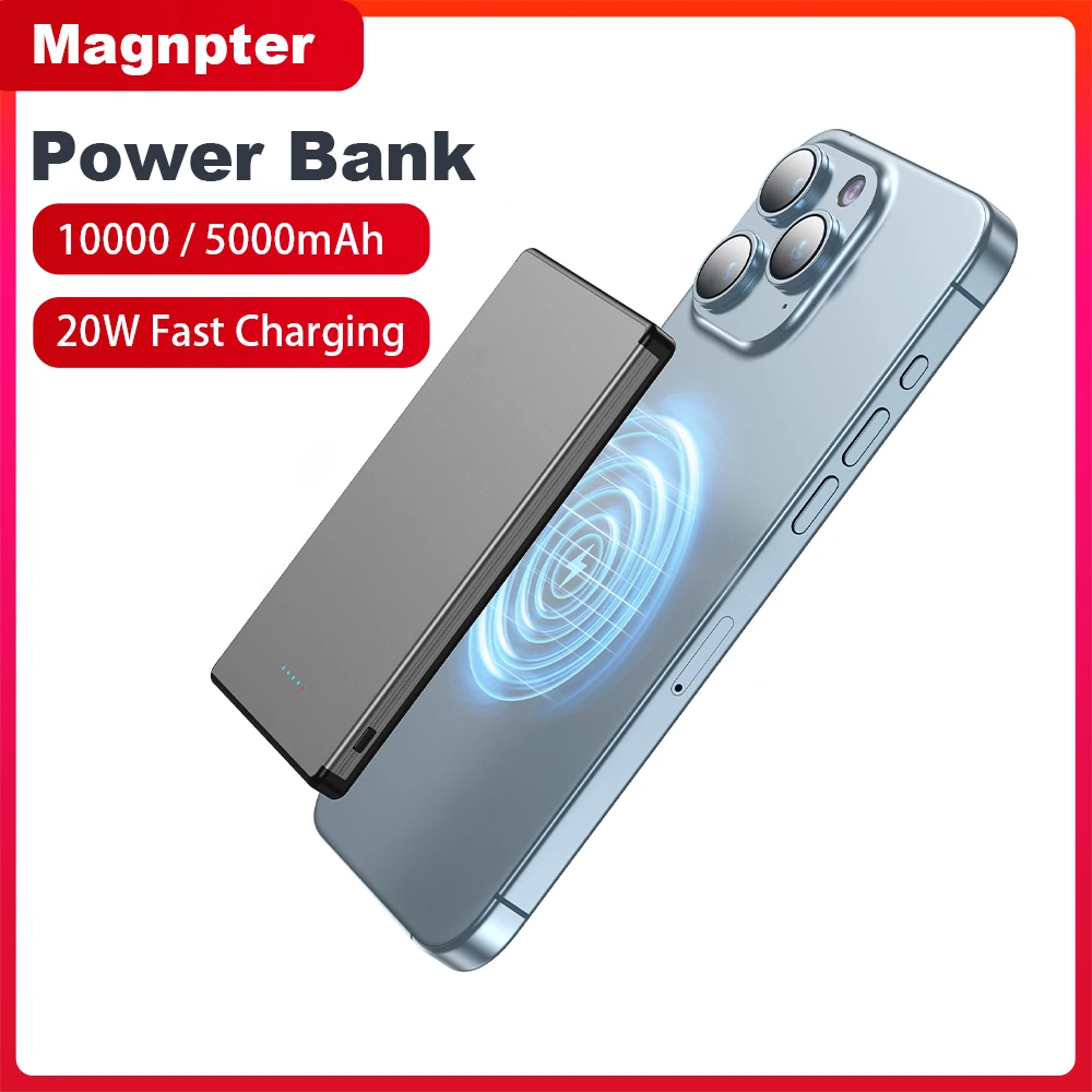 

20W Wireless Power Bank 10000mAh 5000mAh Super Fast Charging Powerbank External Battery Charger for IPhone 16/15/14/13/12 Xiaomi