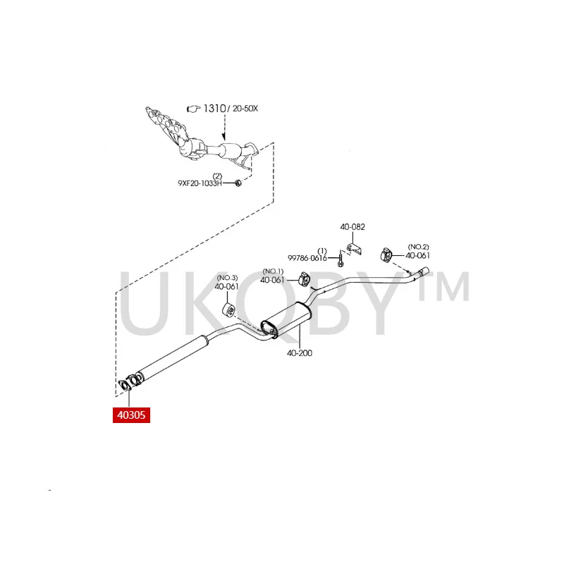 LF0740305A LF0740305 Suitable for Ma zd a 3-Star Cheng Exhaust pipe interface ring muffler interface pad