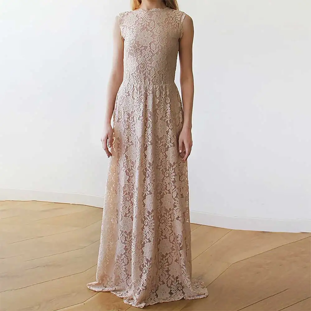 

Элегантное кружевное вечернее платье трапециевидной формы с v-образным вырезом и открытой спиной, платья для выпускного вечера, платья подружки невесты, вечерние свадебные платья для гостей