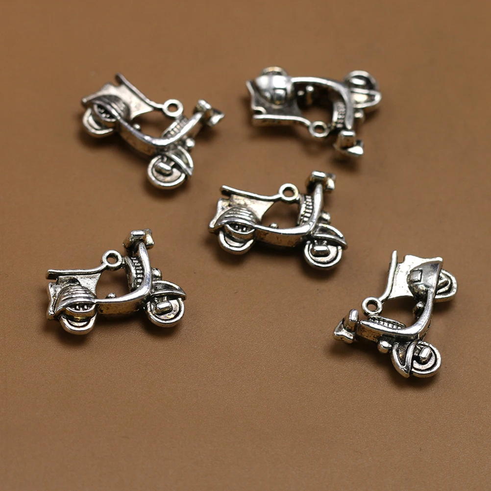 

20pcs Mini Motorcycle Alloy Pendant Charms Silver Metal Jewelry Making Pendants DIY Craft Supplies Accessories Gifts