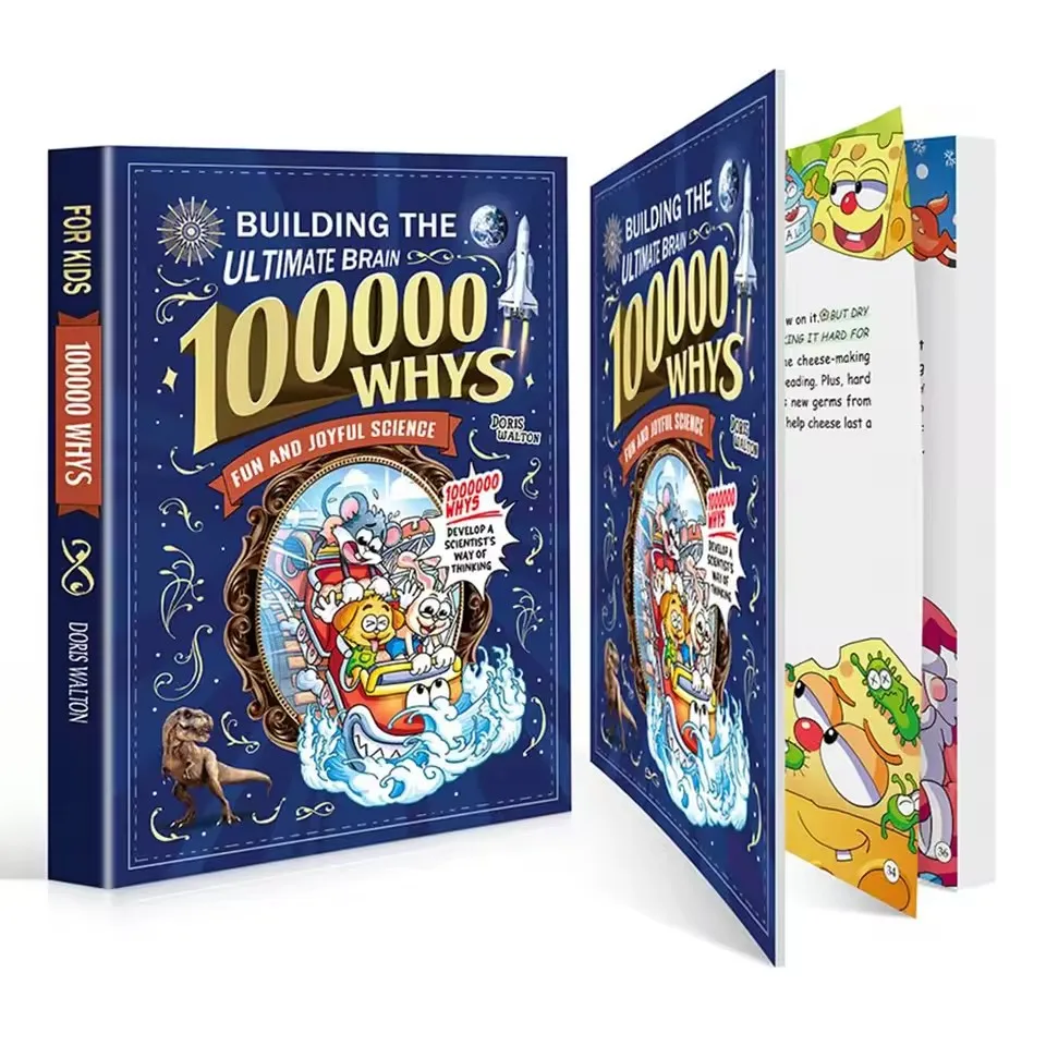 100.000 Porquês: Construindo o Cérebro Definitivo para Crianças - Versão em Inglês, Livro Divertido de Ciência em Desenho Animado, Educação Infantil STEM