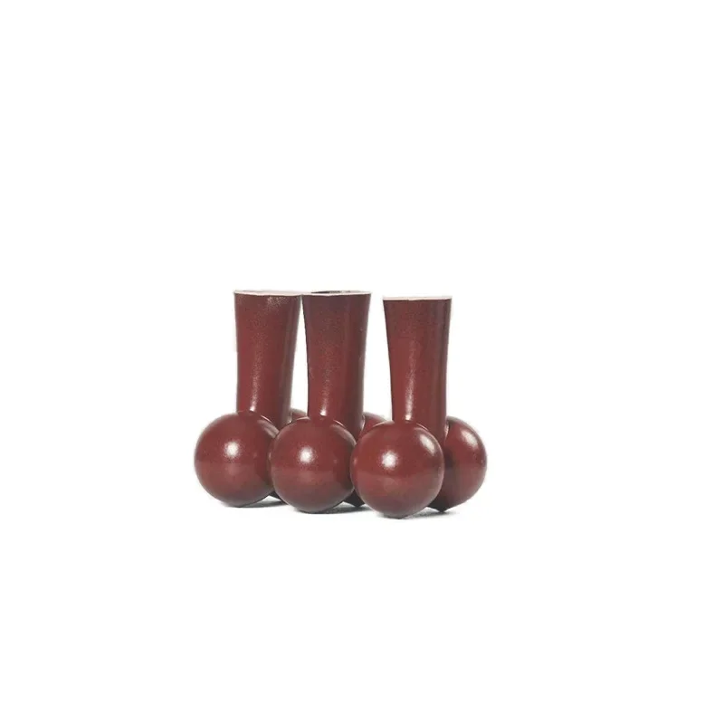 

Retro Yan red special-shaped ceramic vase, creative home sales office flower ornament