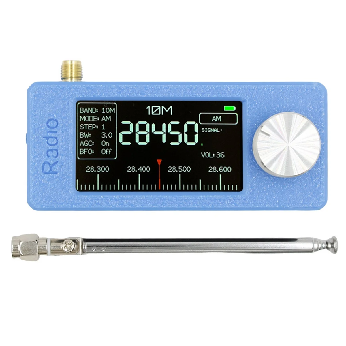 A03R SI4732 Mini Radio Receiver+2 Type Antenna 10Khz-180Mhz Portable Radio AM FM Radio HF SW MW VHF Mini SI4732 Radio