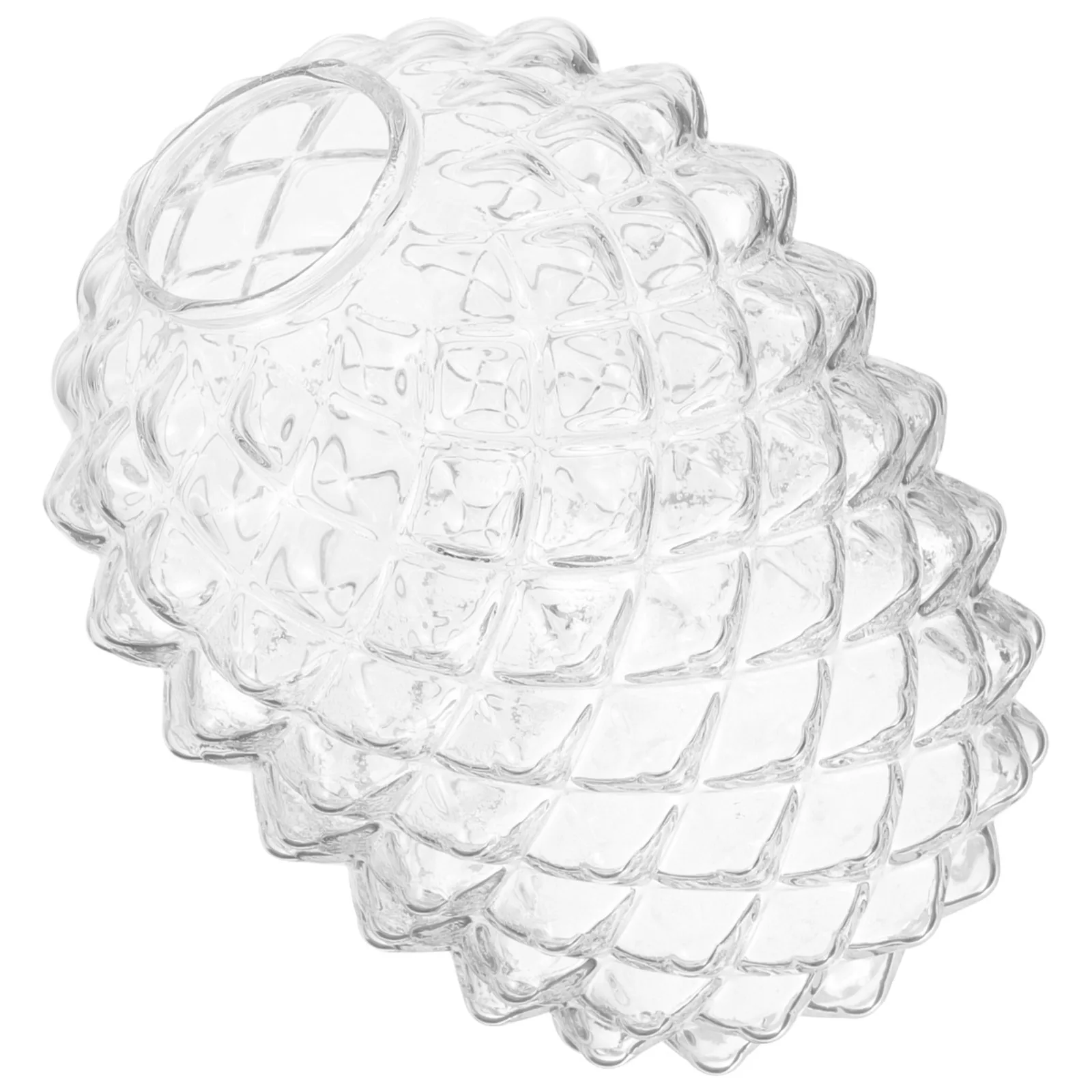 

Pineapple Vase Clear Glass Flower Vase Modern Decorative Home Office Yard Garden Multipurpose Exquisite Simple Design