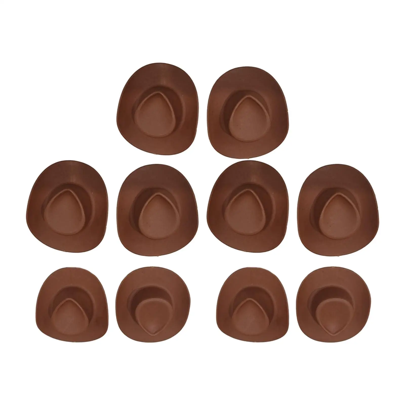 10 Pieces Miniature Cowboy Hat Cowboy Hats Play House Games Party Accessories Mini Western Cowboy Hats for Dress up