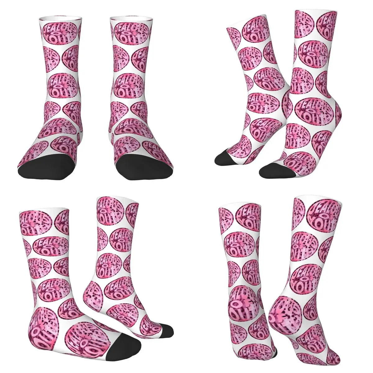 

Розовые носки с логотипом Jealous Of Youth, супер мягкие чулки в стиле Харадзюку, всесезонные длинные носки, аксессуары для унисекс, рождественские подарки