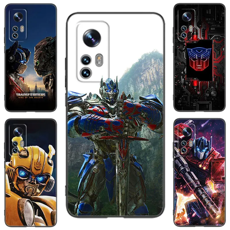 Черный силиконовый чехол T-трансформер Optimus Prime для Xiaomi 9T 10T 11T 12 12S 13T 14 Pro 9 SE 11 Lite 12T 12X A1 A2 A3