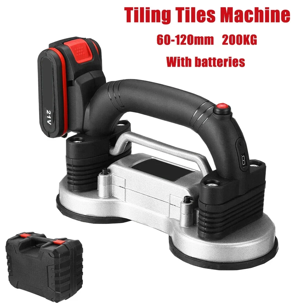 60–120 mm Fliesen, Maschine, Fliesen, Vibrator, 5-Gang-verstellbarer Saugnapf, automatischer Bodenvibrator, Nivellierwerkzeug mit Batterie