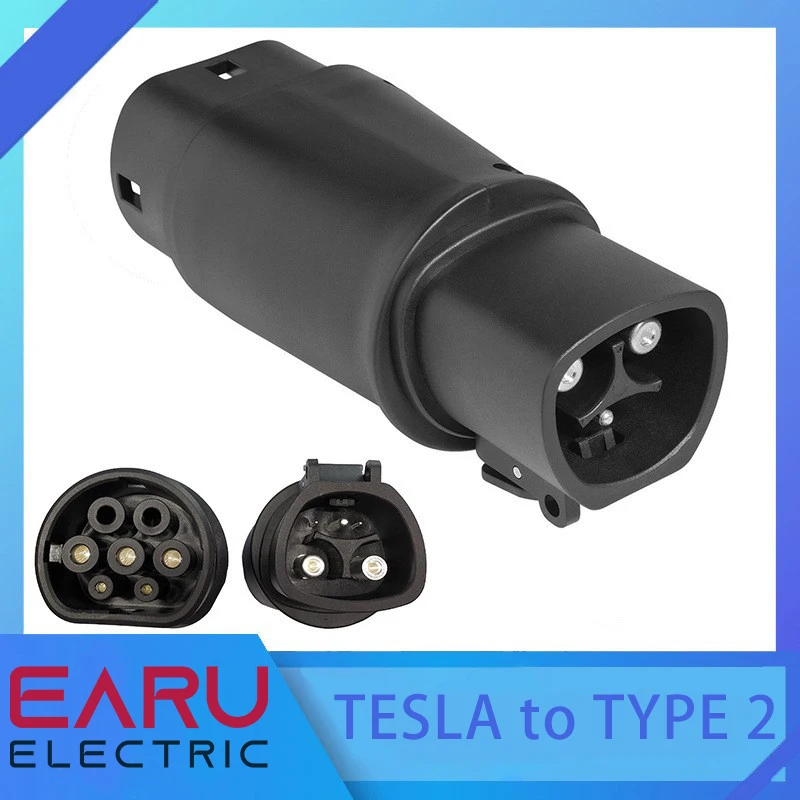 

32A EV Adaptor for Tesla To Type2 EVSE Adapter Electric Cars Vehicle Charger 250V Charging Connector