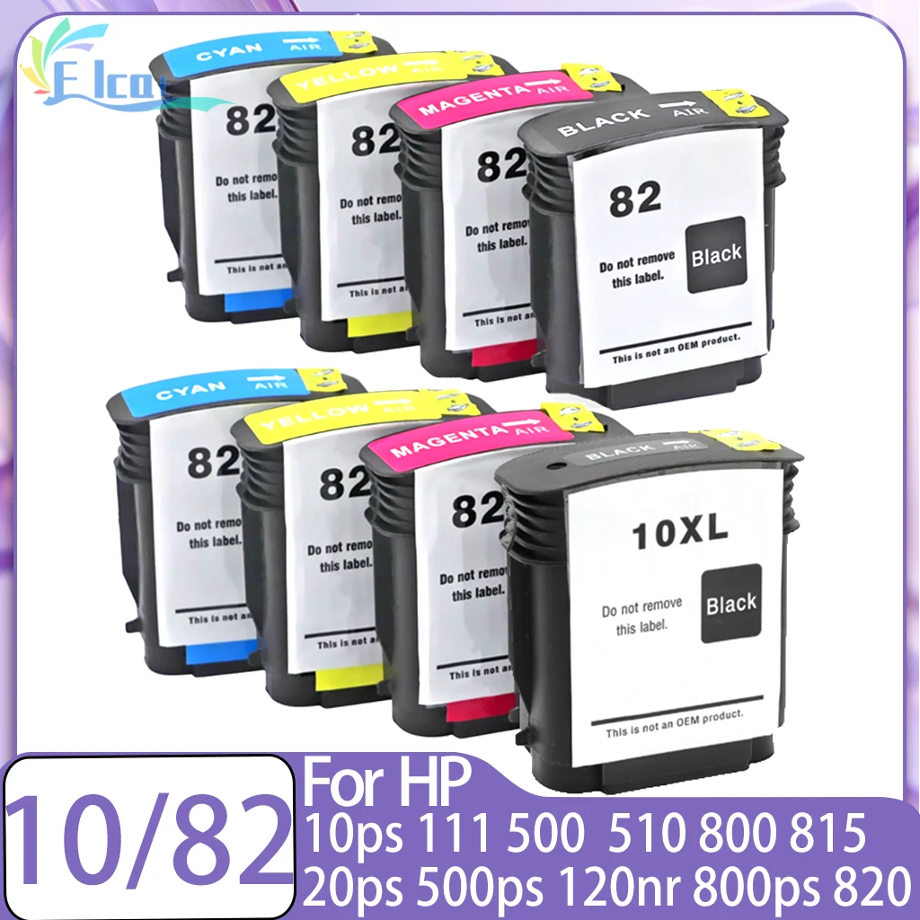 

Чернильный картридж 10 82 для HP 10 82 HP10 HP82, совместимый с принтером HP Designjet 500 510 800 815 10ps 20ps CH565A C4844A C4913A