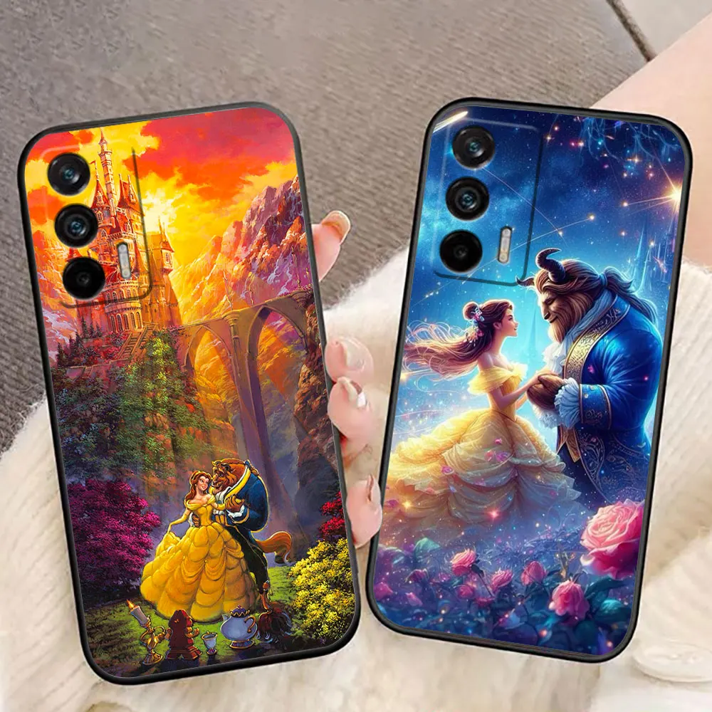 Cartoon Beauty And The Beast Phone Case For Realme C11 C15 C20 C21 C21Y C30 C30S C33 C35 C53 C55 C63 C65 GT NEO 2 X50 Case Funda