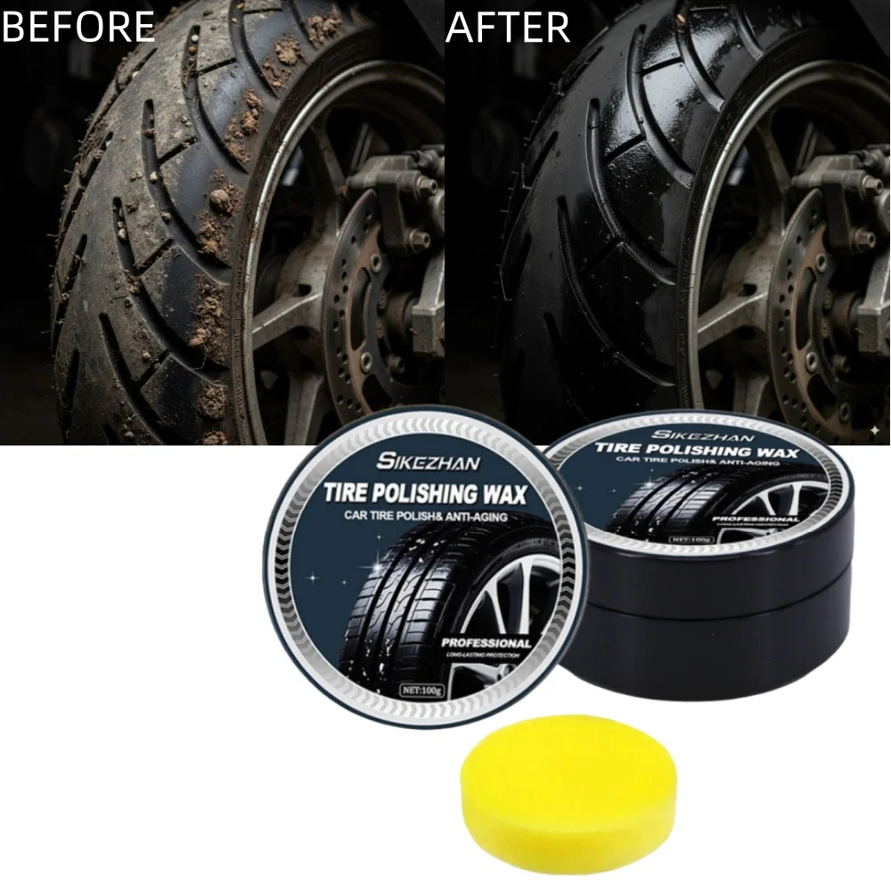 

Воск для покрытия шин Moto Tire Retreading и пленочное покрытие для автомобильных шин Крем для блеска шин Воск для покрытия авторезиновых деталей Блестящая паста против старения