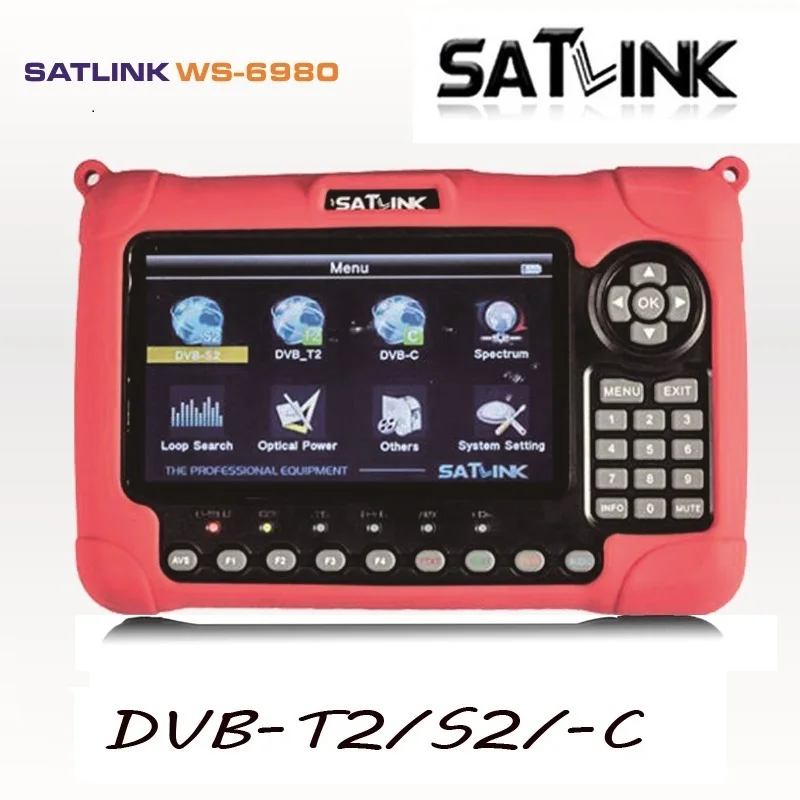 Satlink WS-6980 Combo Finder Satlink WS 6980 HD DVB-S2/C+DVB-T2 COMBO Optical Detection Spectrum Satellite Finder Meter