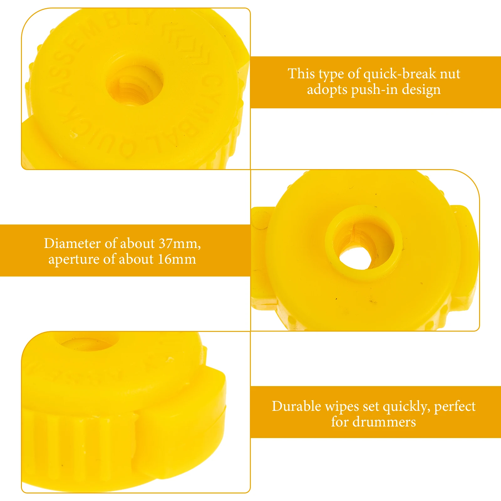 

Quick Unloading Nut Cymbal Tools Adjustment Accessories Drum Nuts Instrument Plastic