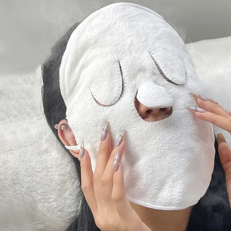 Reusable Hot and Cold Compress Face Towel Masks - Moisturizing Facial Steamer for Hot and Cold Skin Care, Soft, Gentle