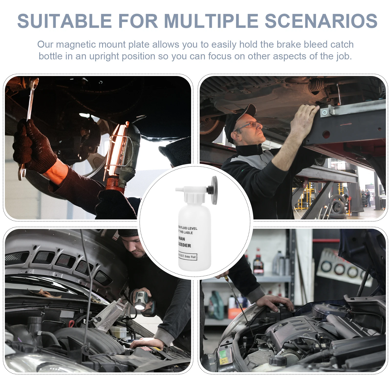 

1 set Brake Bleeder Kit Handheld Magnet Car Brake Oil Changing Machine Automotive Bleeding Set Tools Bottle Tube