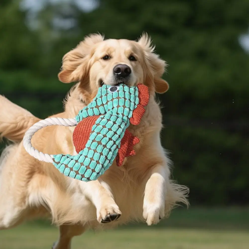 

Seahorse Design Dog Boredom Buster Toy with Built-In Rattle Tug-of-War Teeth Cleaning Interactive Puppy Training Toy