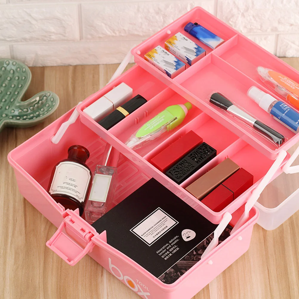 Multi-layer Home Medicine Box Storage Cubes with Lid Plastic Household Tool Case