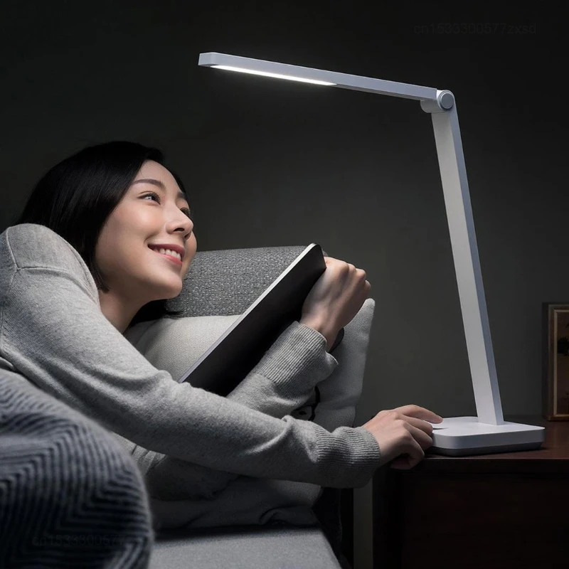 Xiaomi-Mijia Lite Inteligente Mi Candeeiro de Mesa LED, Candeeiro de Mesa Dobrável, Leitura de Cabeceira, Proteção para os Olhos, Lâmpada Noturna, Estilos Recarregáveis