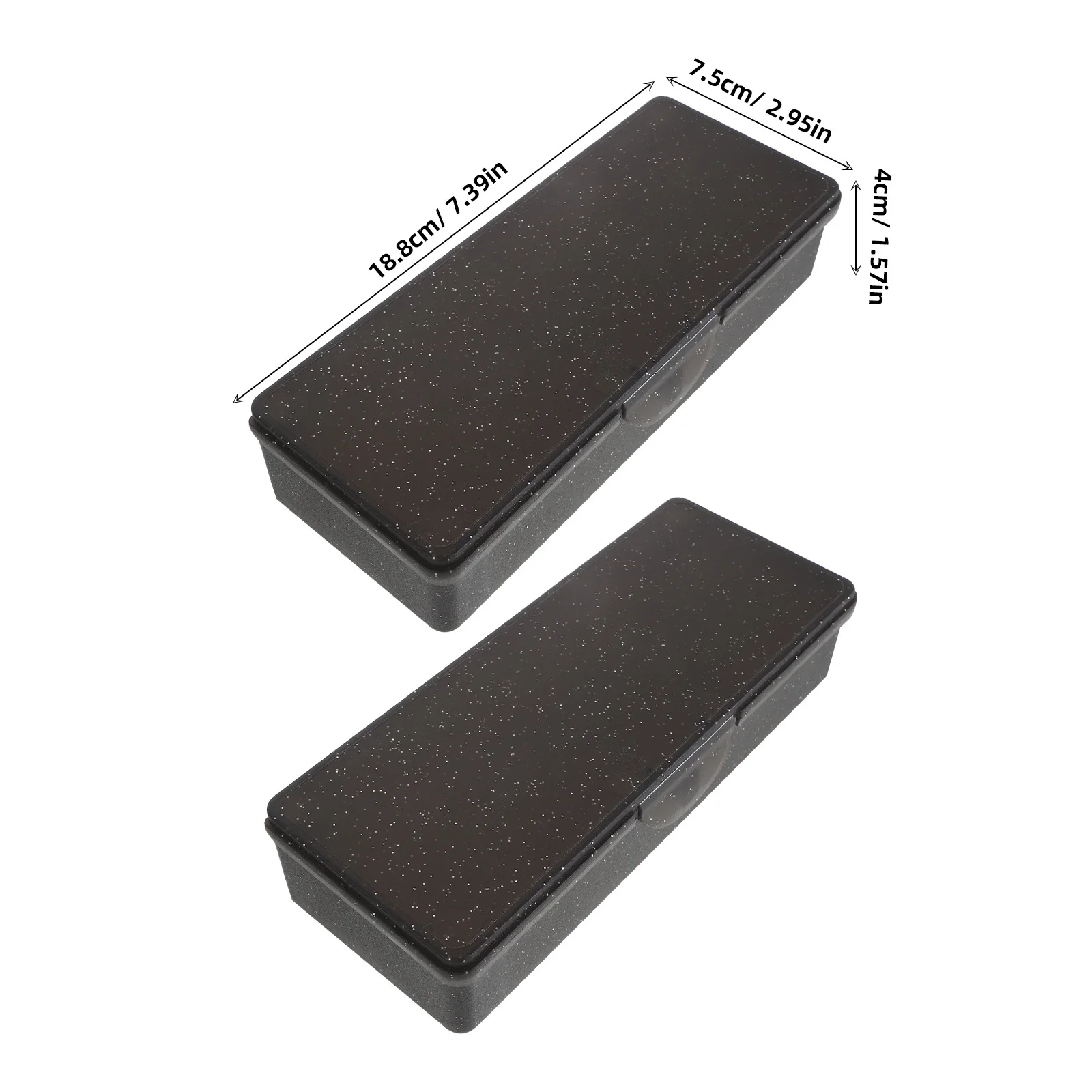 Caja de almacenamiento rectangular de plástico, contenedor de maquillaje ligero para cosméticos, herramientas de costura, organización de manualidades para decoración de uñas, 6 uds.