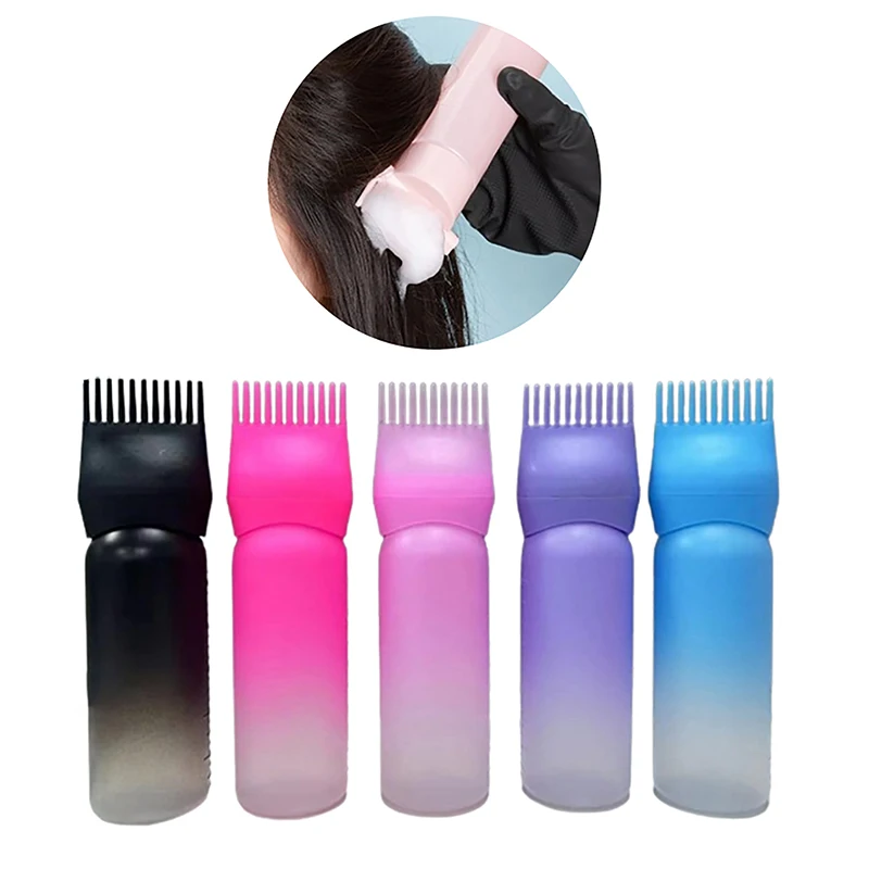 Hair Dye Bottle Gradient Liquid Medicine Bottle With Scale Comb Hair Massager Brush Salon Home Hairdressing Styling Tools