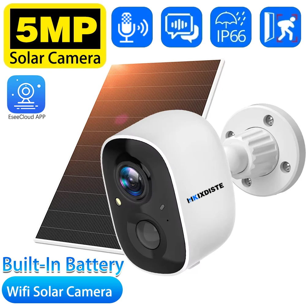 

Wifi 5MP PIR Long Life Battery Home Smart Camera Wireless IP Seguridad Indoor Outdoor Security Video Surveillance AudioCamera