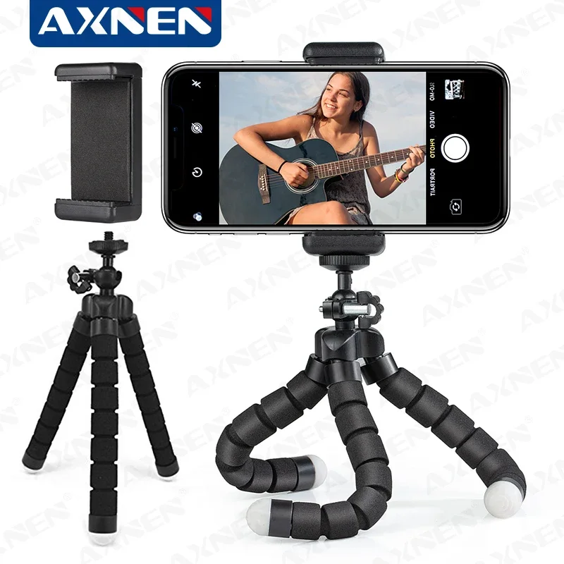 Sponge Tripod Octopus Bracket Universal Smartphone Tripod Mini Flexible Octopus Leg Mobile Phone Holder Stand for iPhone Samsung