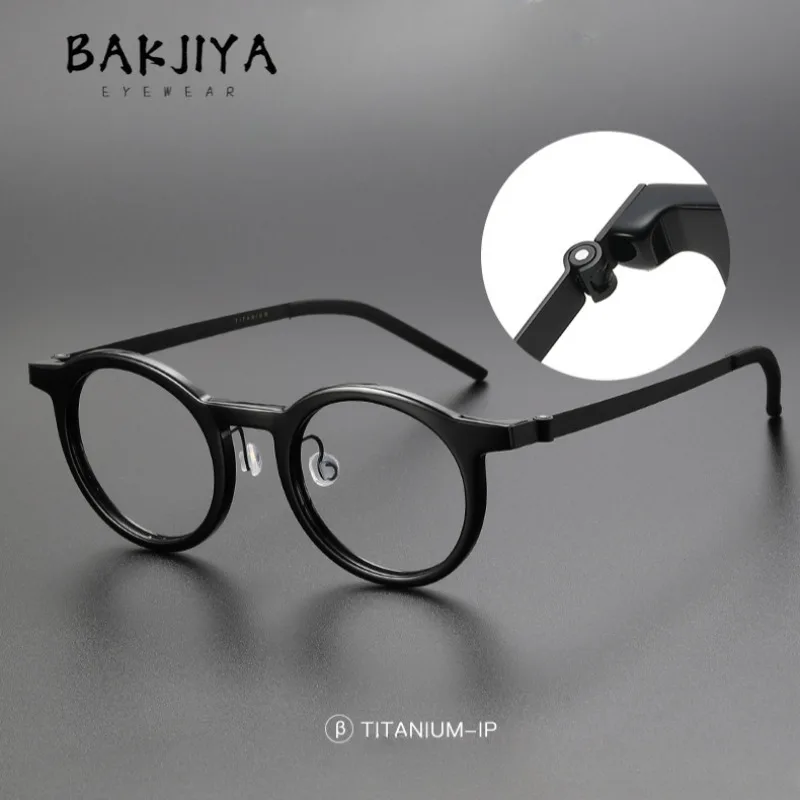 

Vintage Oval Screwless Denmark Pure Titanium Eyeglass Frames Men and Women Brand Designer Myopia Prescription Eyeglasses Frames
