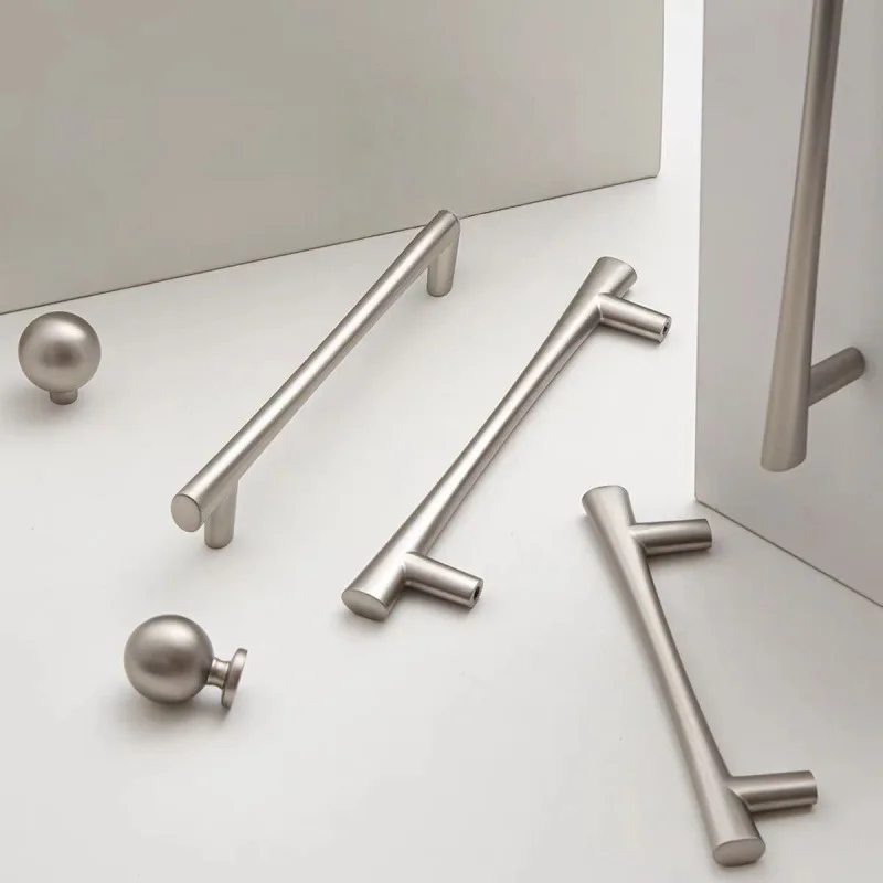 Brushed Matte Light Luxury Nordic Small Handles, Modern Minimalist Unique Pulls for Cabinet Drawer TV Cabinet