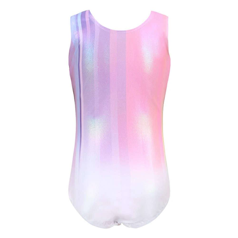 Children Leotards Girls Sleeveless Ballet Practice Dance Wear Gymnastics Bright Color Body Suits