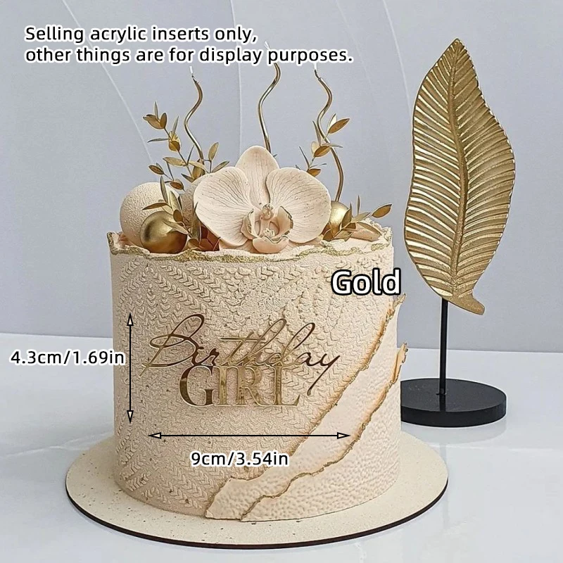 Tortenaufsatz aus Acryl, alles Gute zum Geburtstag, Königin, Prinzessin, geeignet für Mädchen, Geburtstagsparty, Kuchendekoration, Mädchen Mizwa-Babyparty – Detail 6