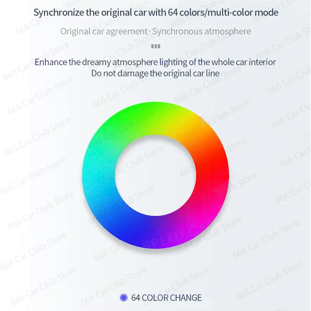 64 Colors LED 3D Speaker Tweeter Cover For Mercedes Benz W167 GLE GLS Class AMG 2020 GLE53 Metal Ambient Light Decorative Cover view 3