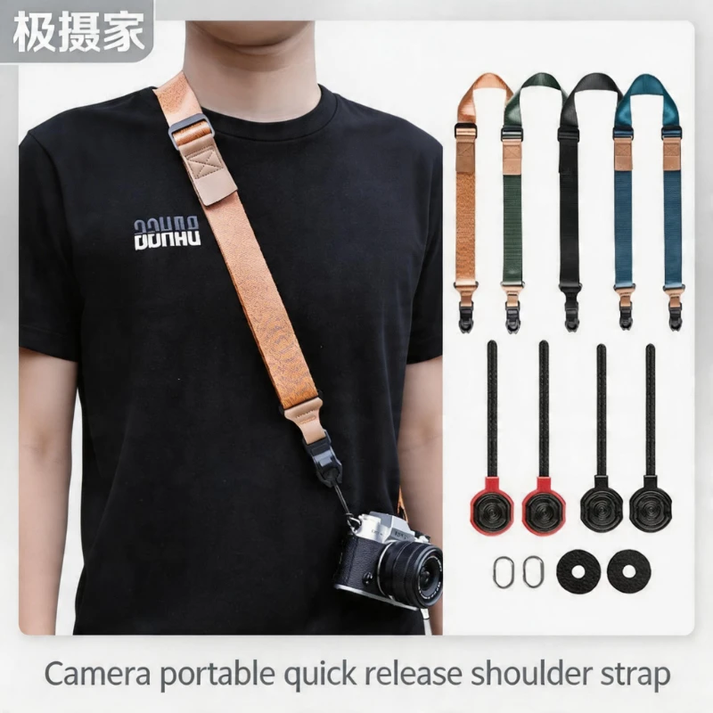 Camera Crossbody Strap Compatible for Canon R10 G7 G9 X2 Fuji XE5 XM5 XT5 Ricoh Neck Strap Mirrorless DSLR Camera Accessories