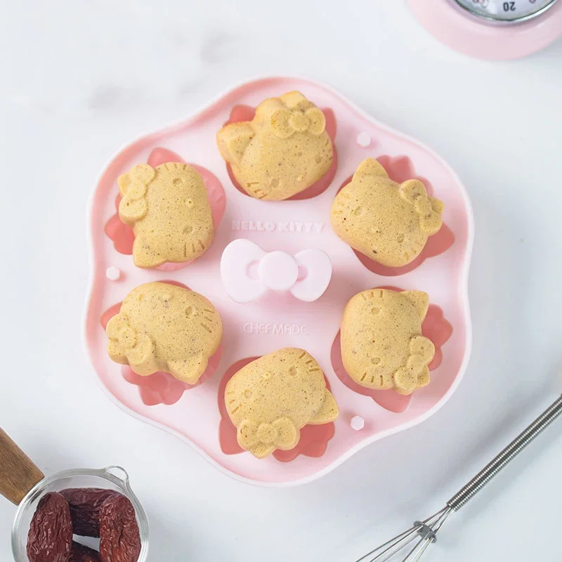 Sanrio Kawaii Hello Kitty Silicone Cake Mold Anime Cartoon Cute Good Looking Household Kitchen Handmade Fondant Chocolate Molds