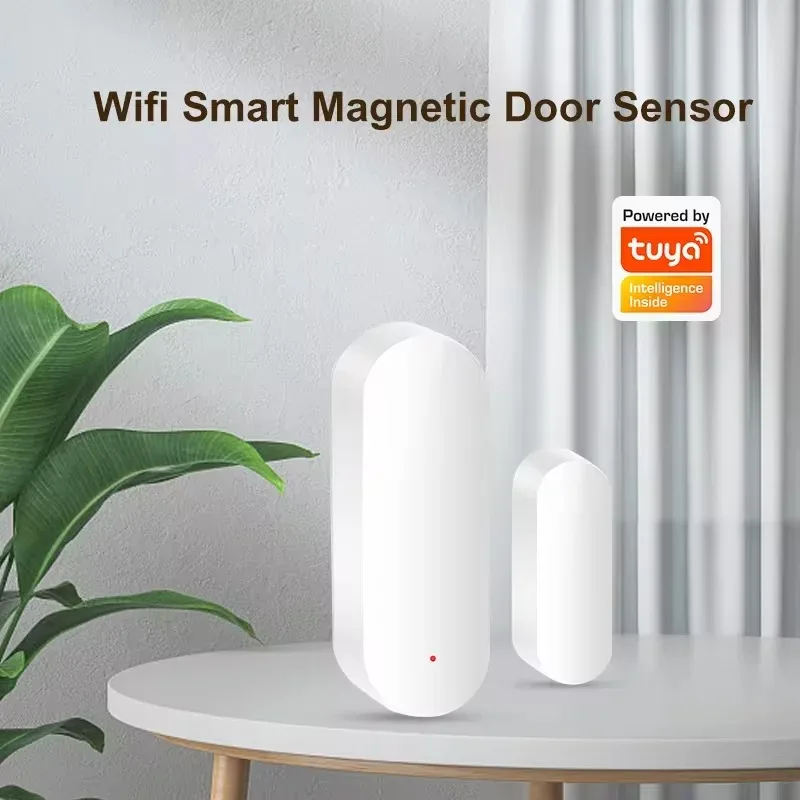 Tuya inteligente wifi sensor de porta casa inteligente aberto perto detector smartlife app controle notificação compatível com alexa google casa