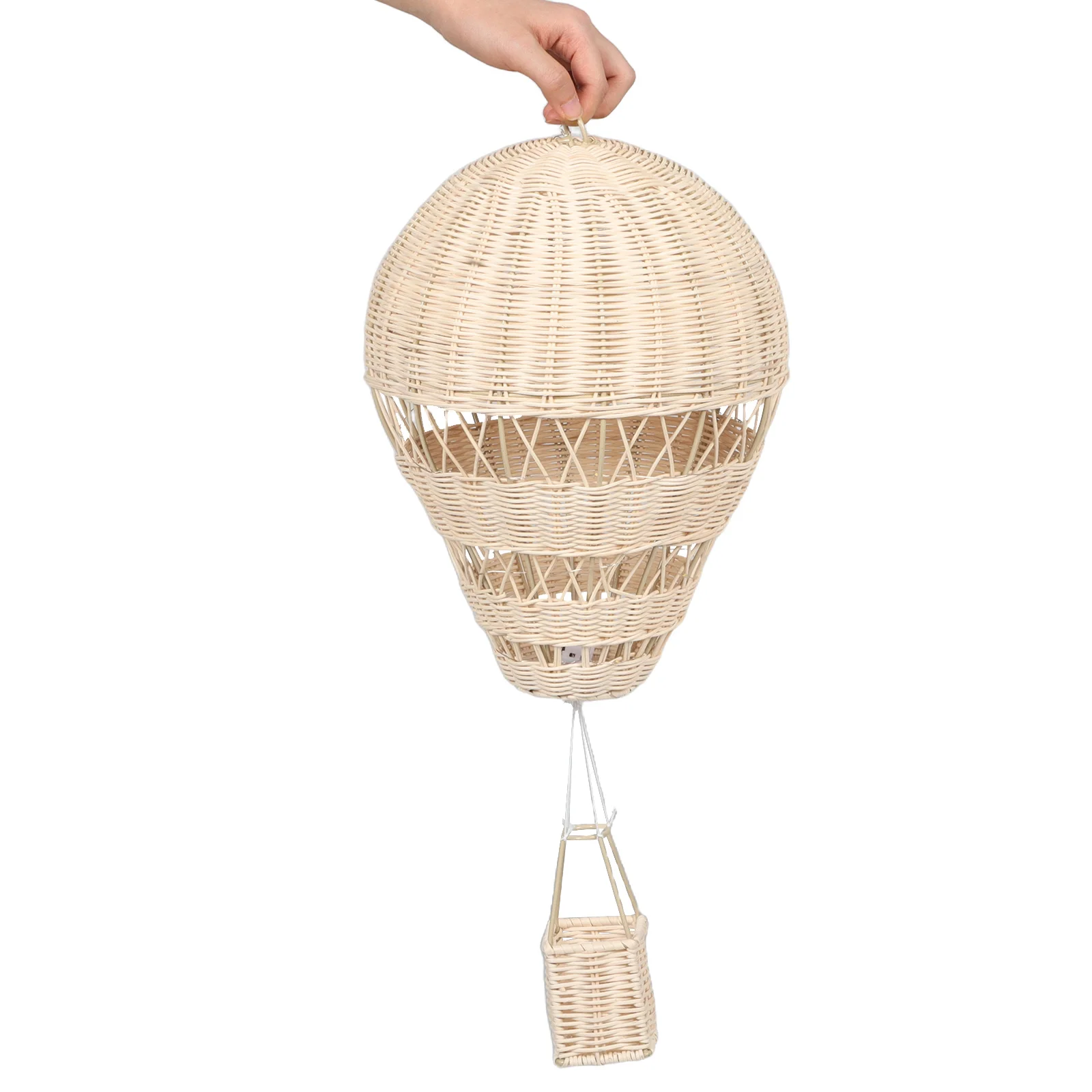 

Woven Hot Air Balloon Ornament for Party Home Decor Photography Props Multipurpose Rattan-Woven Crafts Hanging Adornment Light