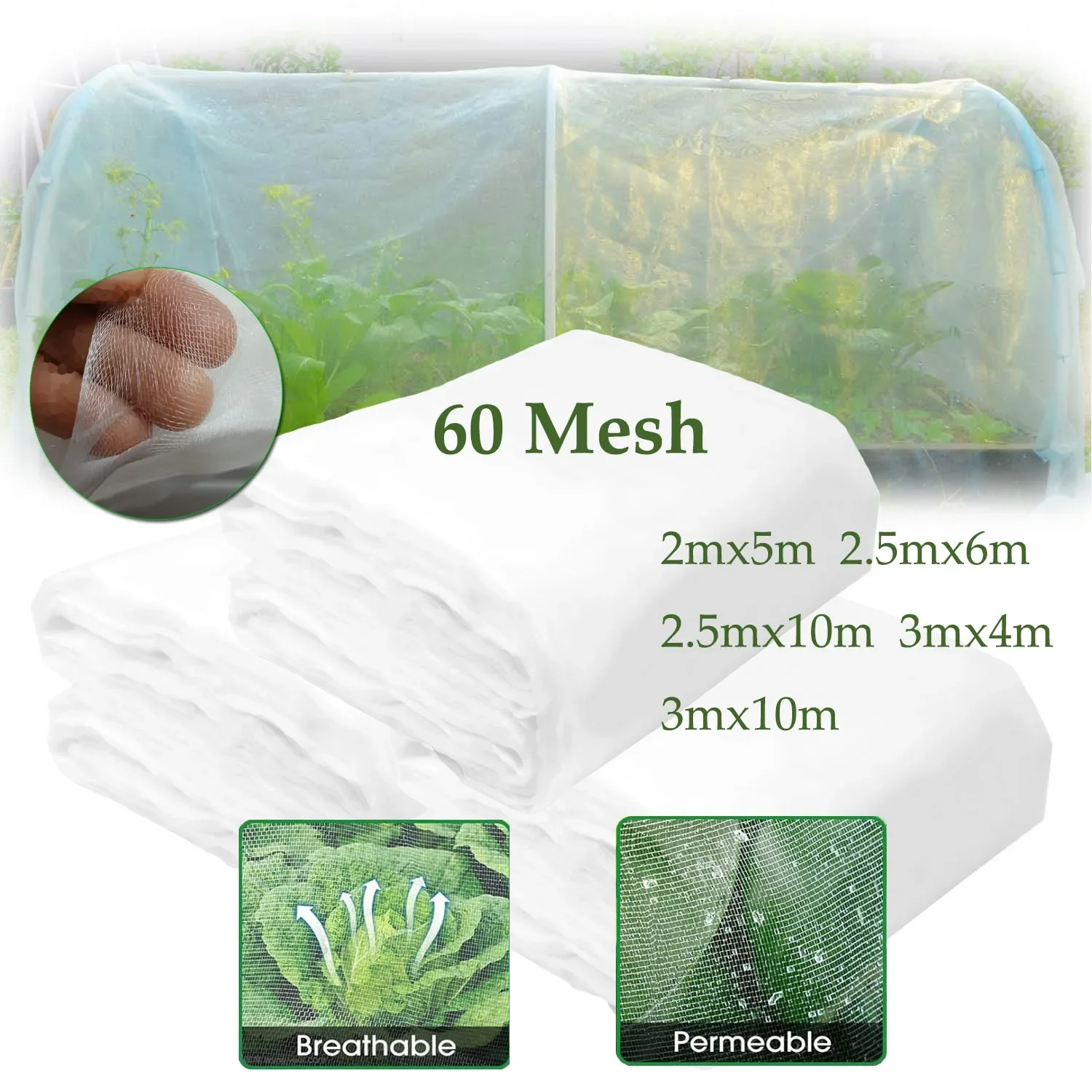

Insect Protection Net Garden Plant Insect Vegetables Fruit Flower Protection Greenhouse Cover Control Pest Anti-Bird