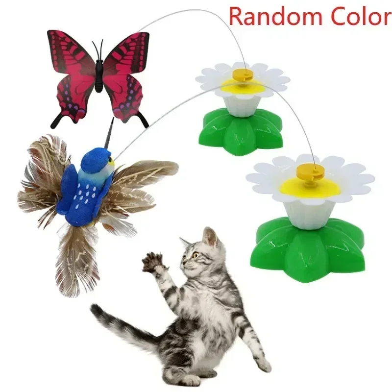 

Rotating Electric Flying Butterfly Colorful Interactive Cat Dog Automatic Humming Bird Intelligence Training Rotating Funny Toys