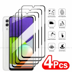 2/4PCS Tempered Glass For Samsung Galaxy A22 4G Screen Protector Samsung Galaxy A12 A22 A32 A52 Full Glue Phone Film Galaxy A22