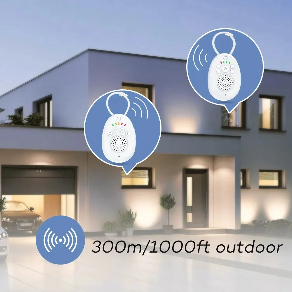 ABM01 Ninna nanna Baby Monitor wireless Piccolo audio portatile Batteria ricaricabile Strumento per la cura del bambino Interfono bidirezionale Baby Monitor