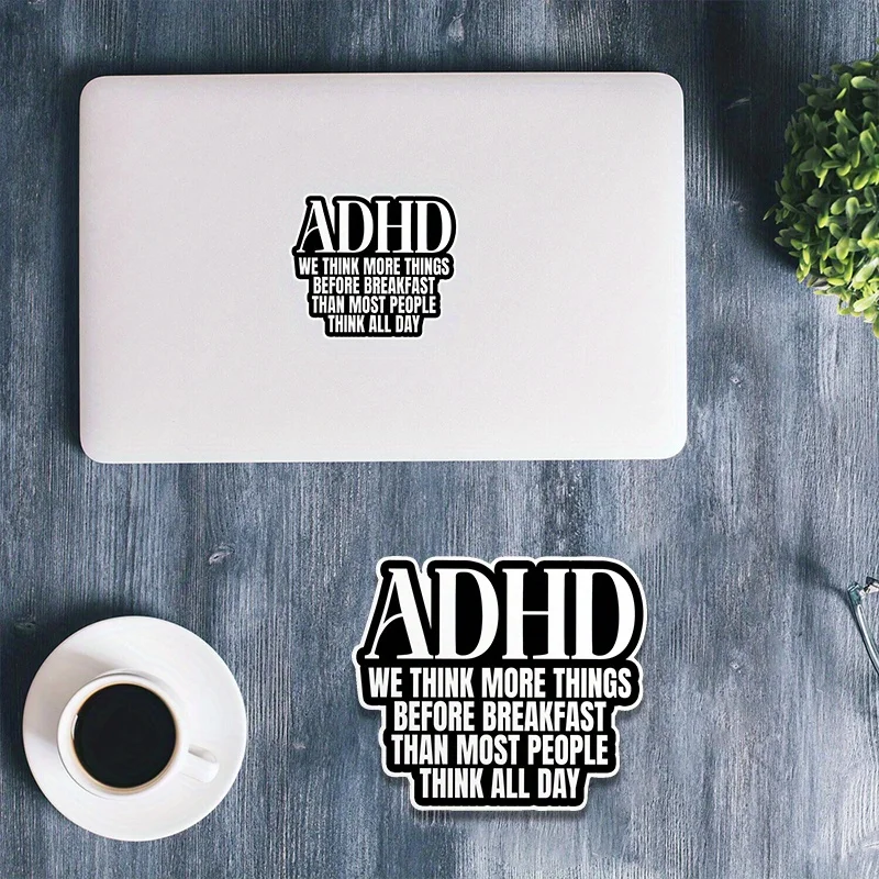 قطعة واحدة نعتقد المزيد من الأشياء قبل الإفطار، ملصقات عتيقة لطيفة ADHD، ملصقات مقاومة للماء ممتعة ومحفزة للغاية #2
