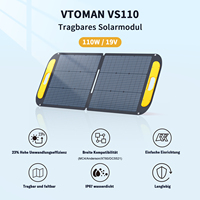 VTOMAN VS110 Solar Panel 110W Portable Waterproof Foldable Solar Panel Outdoor Emergency Backup for JUMP 600X Power Station