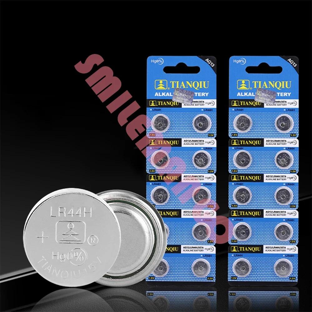 AG13 Button Cell LR44 A76 357 357A LR1154 SR1154 SR44 GP761.55V Button Battery For Watch Car Key Remote Control Electric Toy